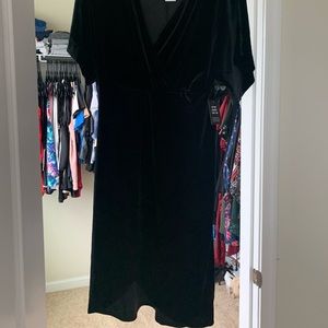 Black Velvet Midi Dress